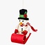 Sledding Snowman Ornament