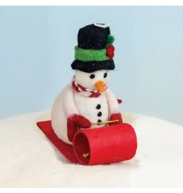 Nepal Sledding Snowman Ornament, Nepal