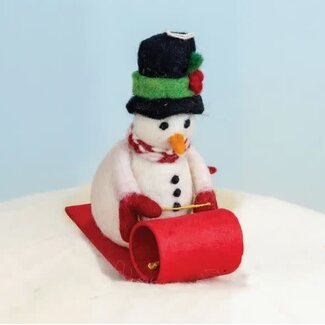 Nepal Sledding Snowman Ornament Nepal Sledding Snowman Ornament