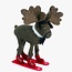 Nepal Skiing Moose Ornament
