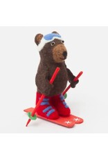 Nepal Skiing Bear Ornament, Nepal