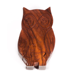 India Puzzle Box - Owl