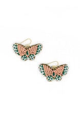 India Beaded Butterfly Earrings, India