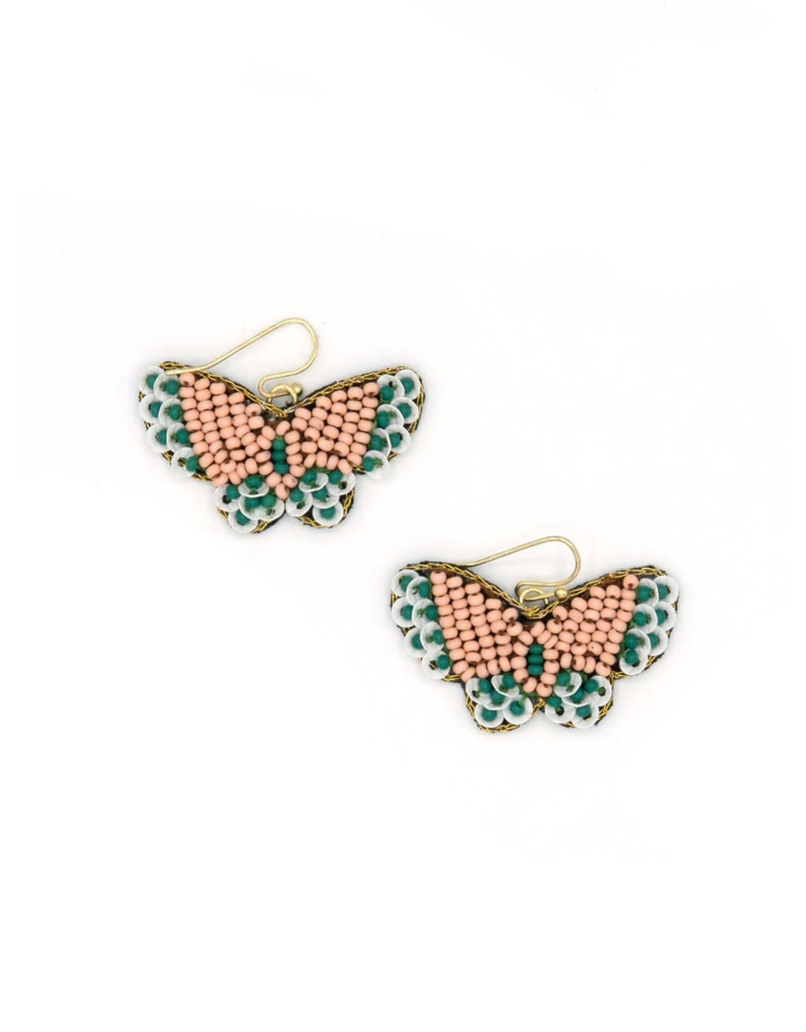 India Beaded Butterfly Earrings, India