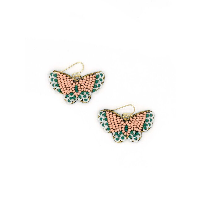 Beaded Butterfly Earrings