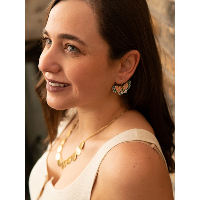 Beaded Butterfly Earrings