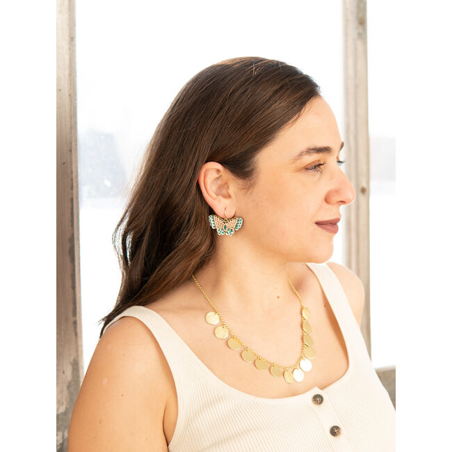 Beaded Butterfly Earrings