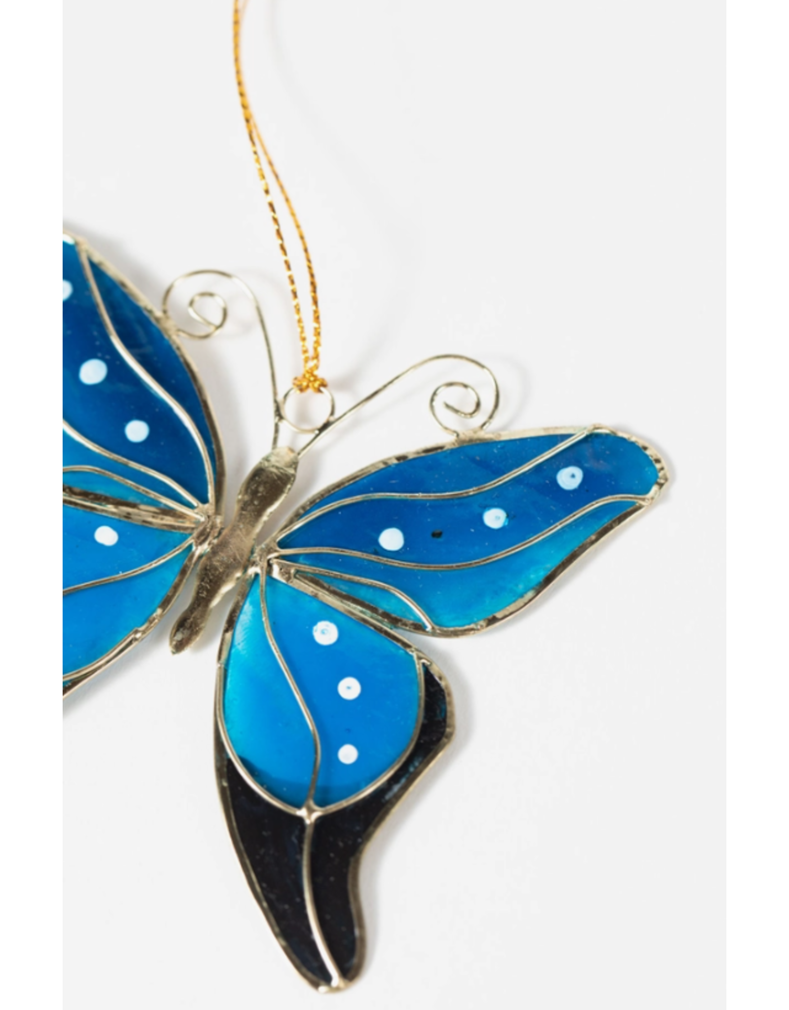 Philippines Blue Butterfly Capiz Ornament, Philippines