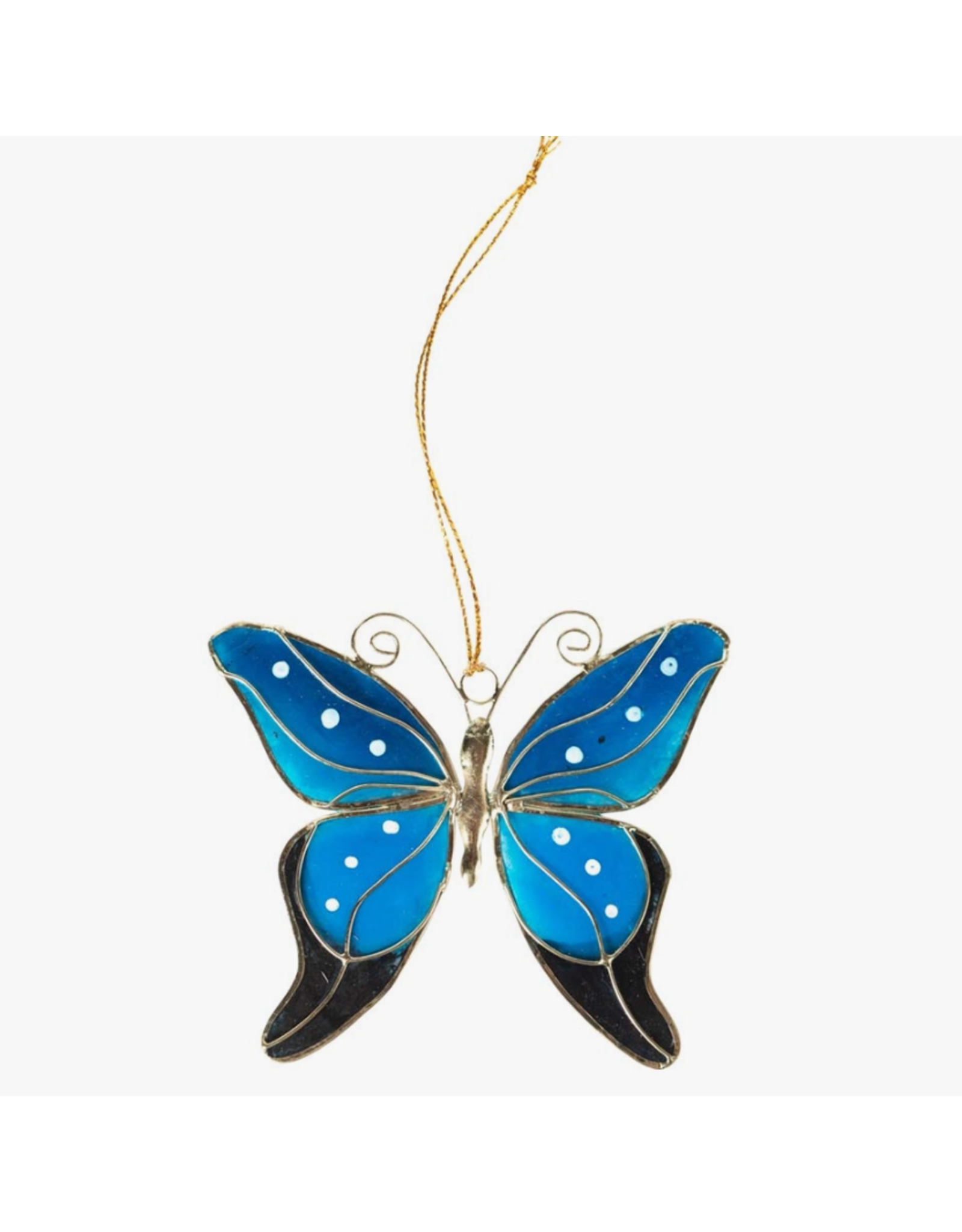 Philippines Blue Butterfly Capiz Ornament, Philippines