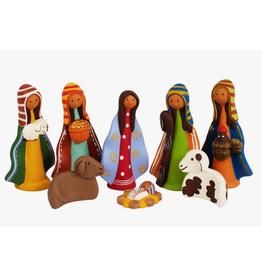 Peru Colourful Ceramic Nativity, Peru