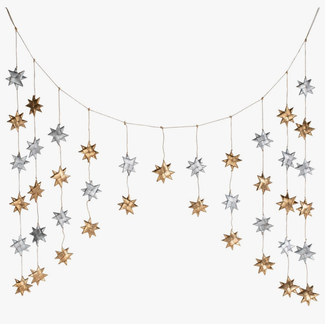 Bangladesh Palm Leaf Silver & Gold Doorway Stars Bangladesh Palm Leaf Silver & Gold Doorway Stars