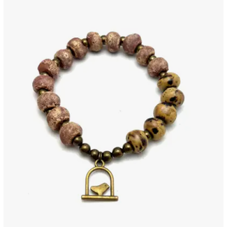 Haiti Rustic Bird Charm Bracelet