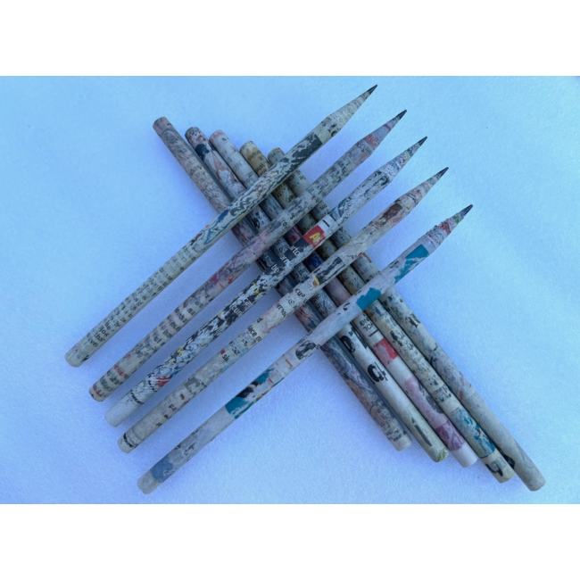 Upcycled Newspaper Pencil