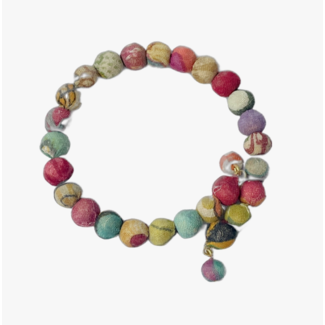 India Upcycled Sari Rita Coil Bracelet