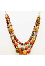 India Upcycled Sari Free Spirit Layered Necklace, India