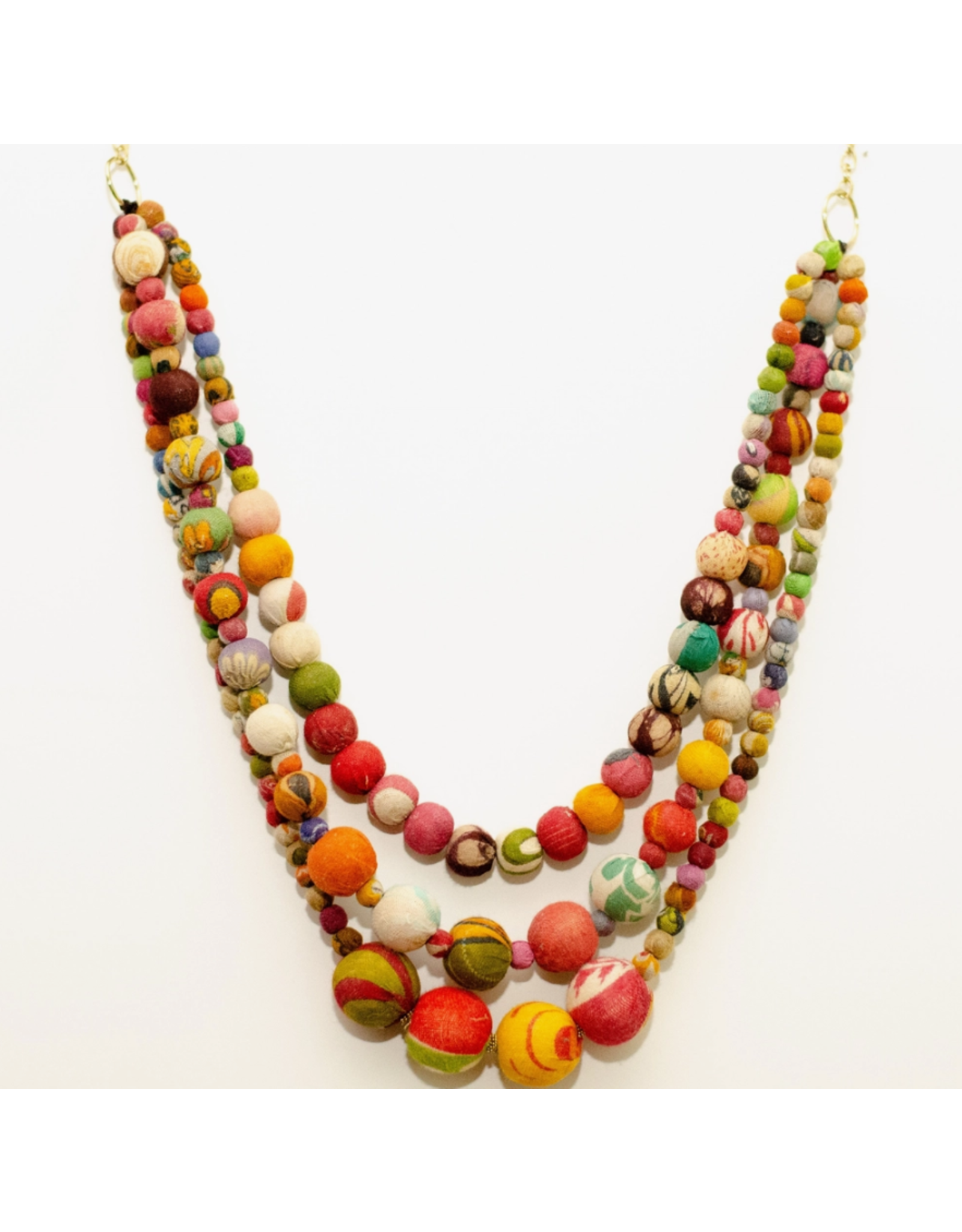 India Upcycled Sari Free Spirit Layered Necklace, India