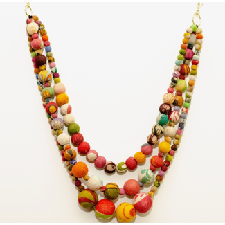India Free Spirit Layered Sari Necklace India Free Spirit Layered Sari Necklace