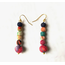 India Upcycled Sari Straight Dangle Earrings