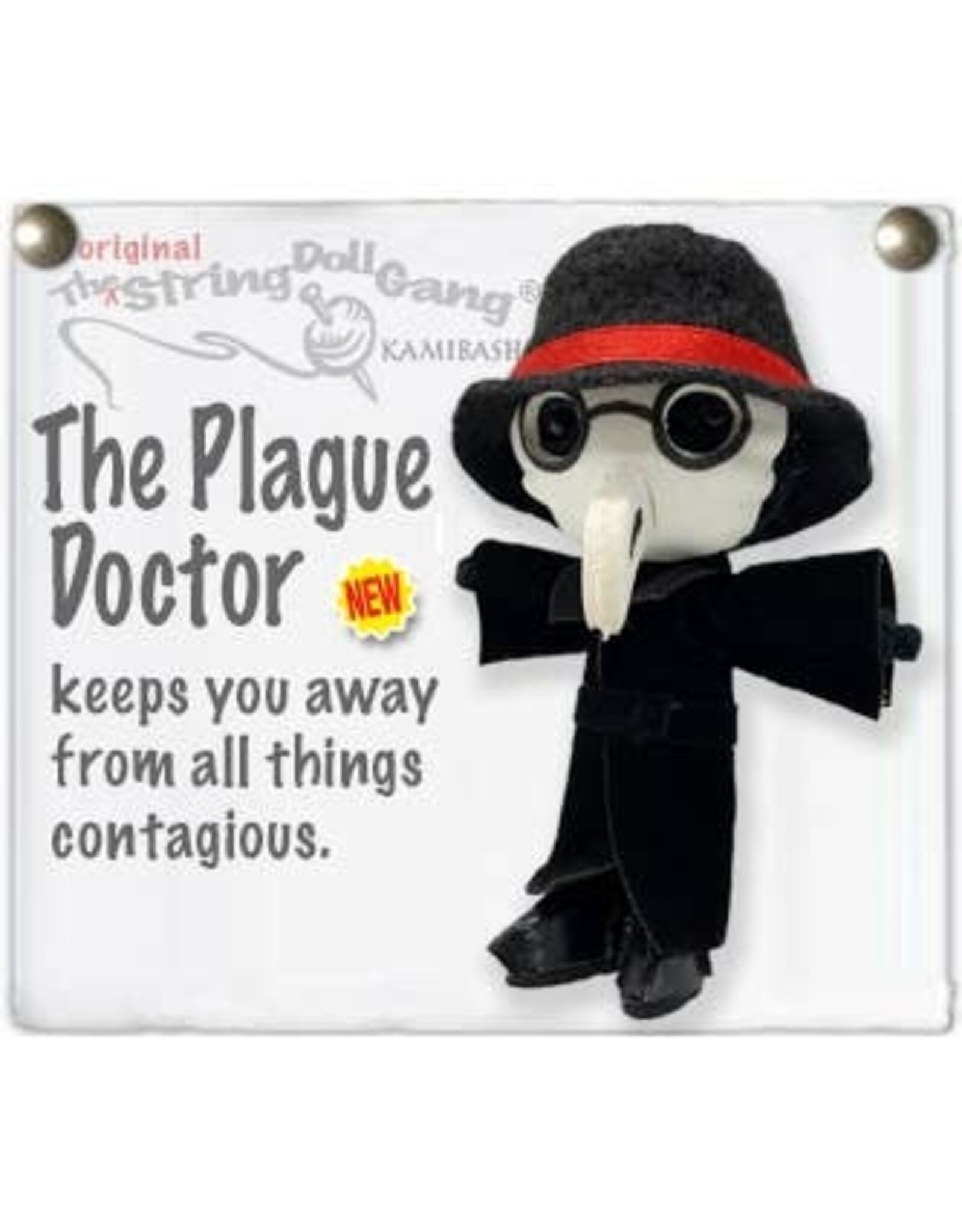 Thailand String Doll Keychain - Plague Doctor, Thailand