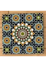 India Square Mandala Coaster - Blue