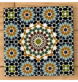 India Square Mandala Coaster - Blue