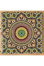 India Square Mandala Coaster - Yellow