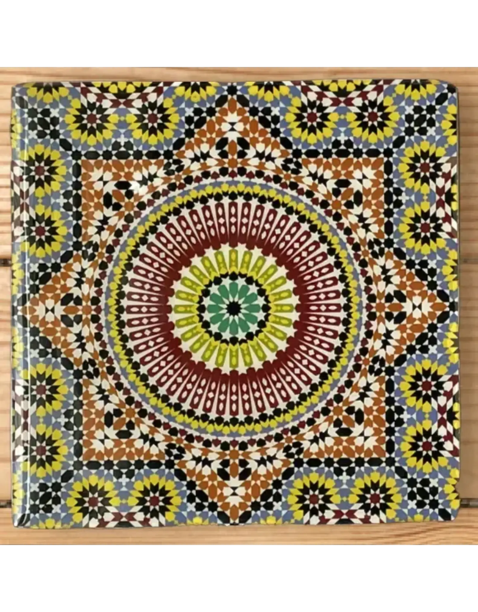 India Square Mandala Coaster - Yellow