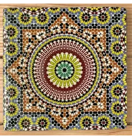 India Square Mandala Coaster - Yellow