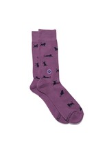 India Socks that Save Cats (purple) Medium