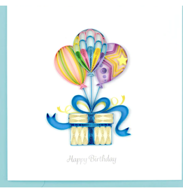 Vietnam Quilled Balloon Surprise Birthday Card, Vietnam