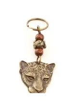 South Africa Brass Leopard Keychain, South Africa