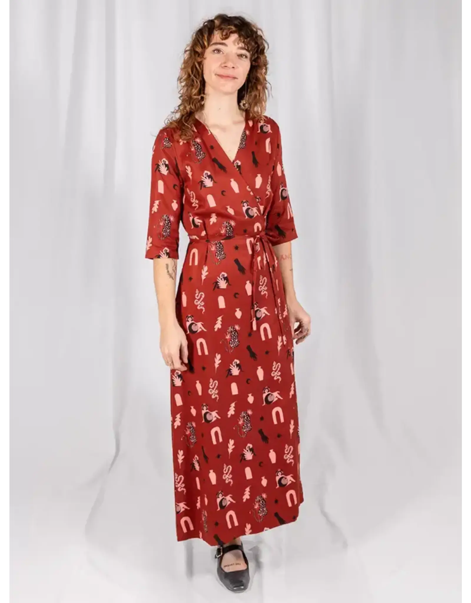 India Aditi Wrap Dress in Modern Objects, India