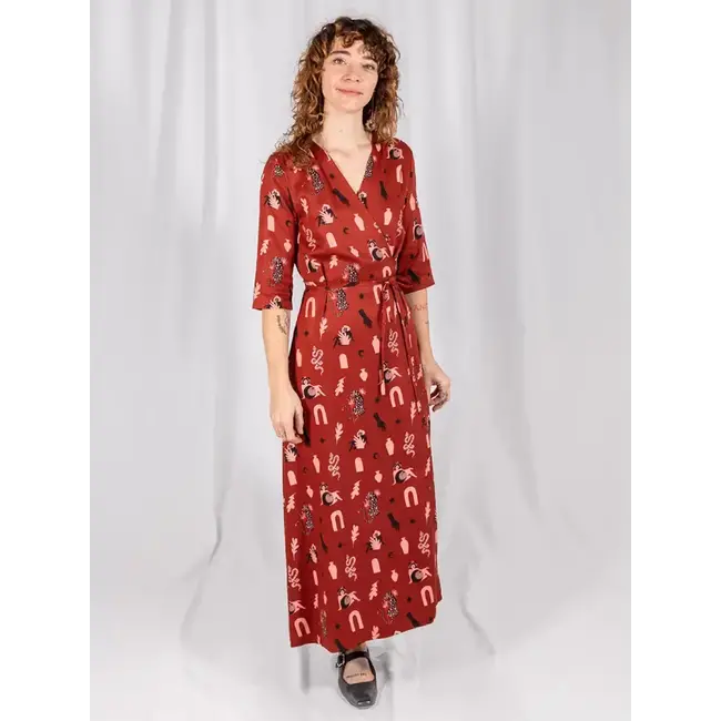 Aditi Wrap Dress in Modern Objects