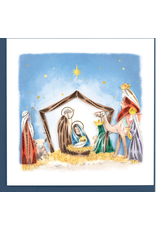Vietnam Quilled Blue Sky Nativity Card, Vietnam