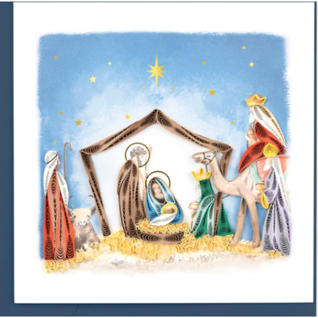Quilled Card -  Blue Sky Nativity
