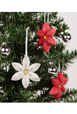 Vietnam Quilled Poinsettia Ornaments (set of 3), Vietnam