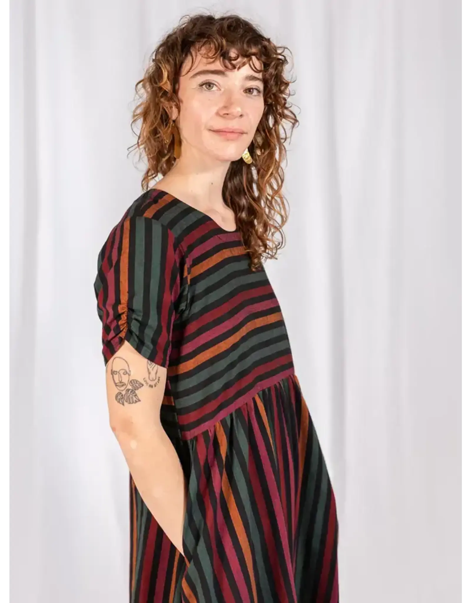 Nepal Kavita Sunset Stripe Dress, Nepal