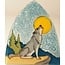 Ecuador Night Light - Fused Glass Howling Wolf
