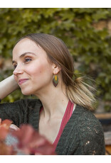 India Autumnal Tones Leaf Earrings, India