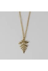 India Leaf Charm Pendant Necklace, India