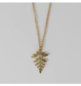 India Leaf Charm Pendant Necklace, India