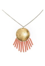 India Chaya Coin & Fringe Drop Necklace