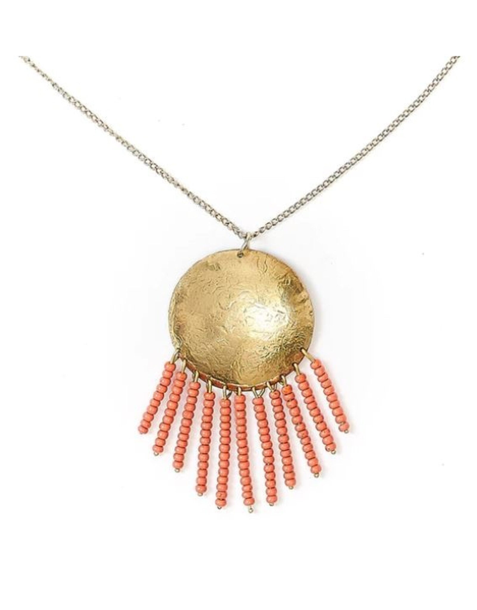 India Chaya Coin & Fringe Drop Necklace