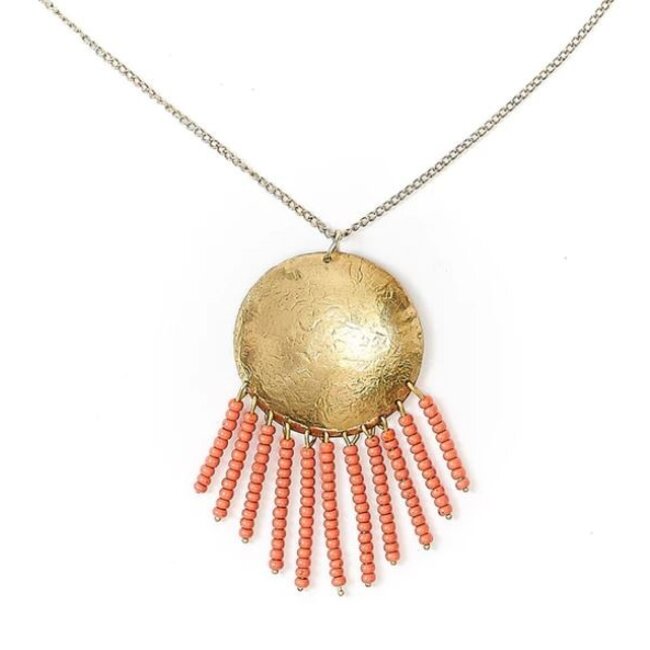 Chaya Coin & Fringe Drop Necklace