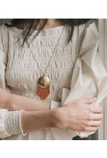 India Chaya Coin & Fringe Drop Necklace