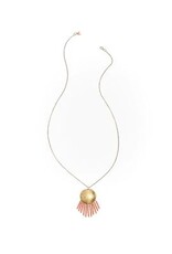 India Chaya Coin & Fringe Drop Necklace
