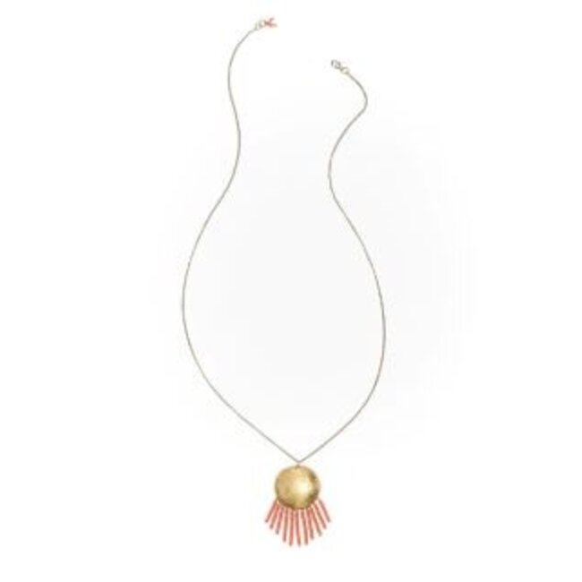 Chaya Coin & Fringe Drop Necklace