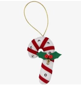 Thailand CLEARANCE Felt Traditional Candy Cane Ornament, Thailand