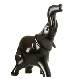 Kenya Black Soapstone Trumpeting Elephant, Kenya