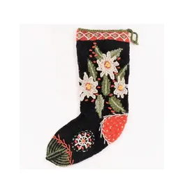 Nepal CLEARANCE Knit Christmas Stocking - Edelweiss, Nepal